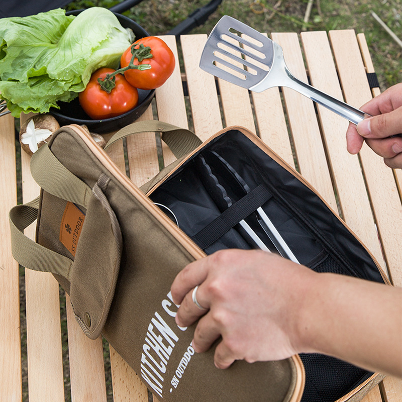 Camping Outdoor Cooking Set - Conjunto de Utensílios de Cozinha para