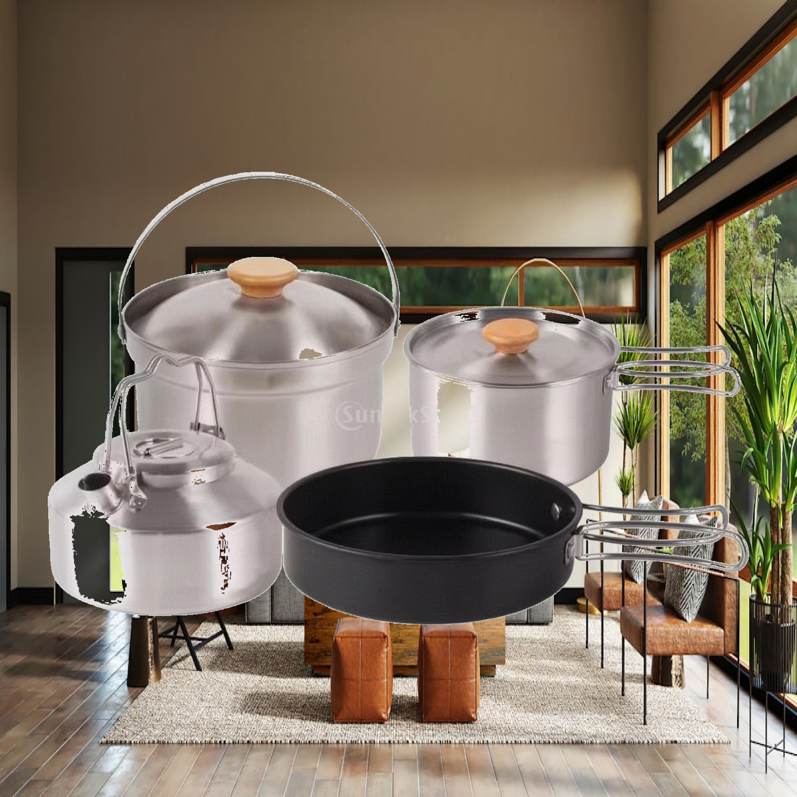 Camping Cooking Kettle - Conjunto de Cozinha para Camping em