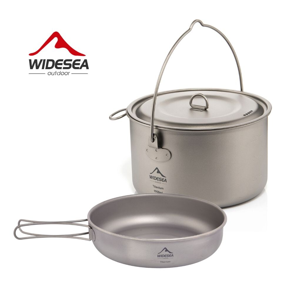 Camping Cooking Set Large - Widesea-Conjunto De Panelas De Titânio, Camping