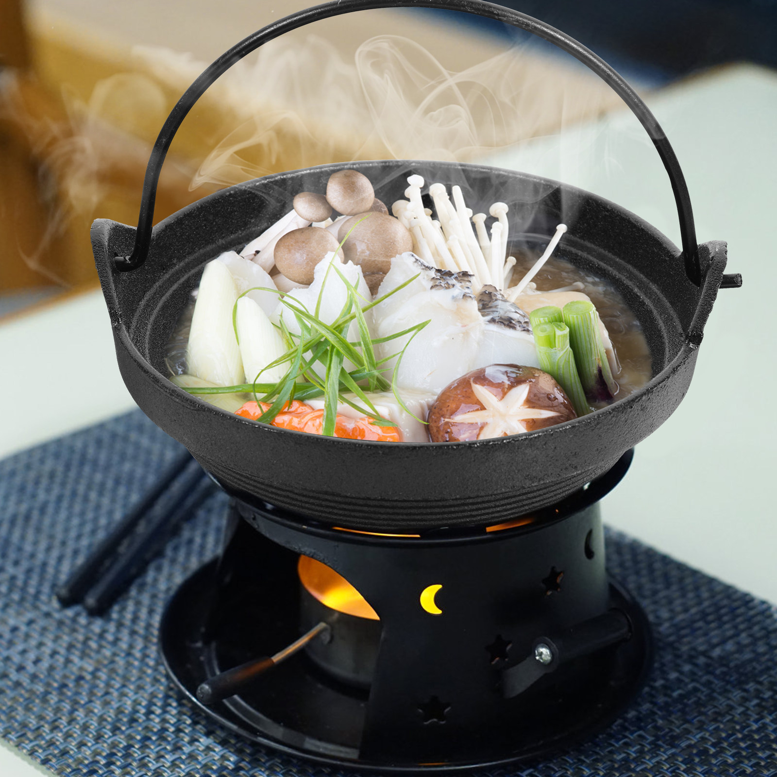 Japanese Camping Cooking - 1 conjunto de panela de ferro