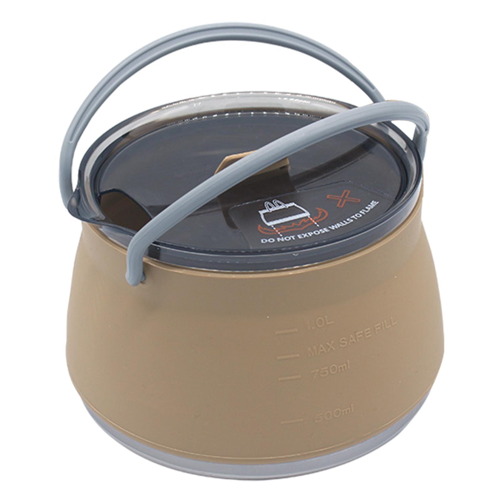 Camping Cooking Kettle - Panela de Cozimento de Silicone Dobrável