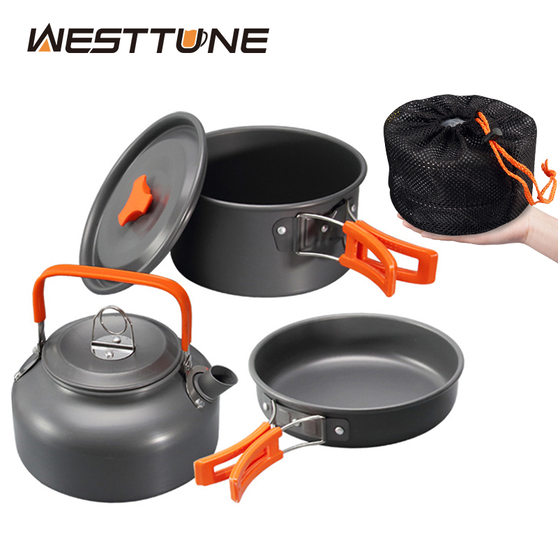 Camping Outdoor Cooking Set - Westtune kit de panelas de acampamento