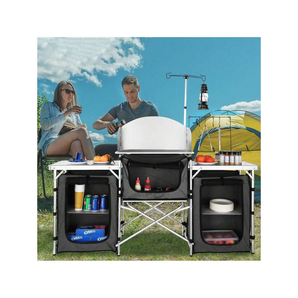 Camping Cooking Cupboard - Mesa de Cozinha Dobrável para Camping