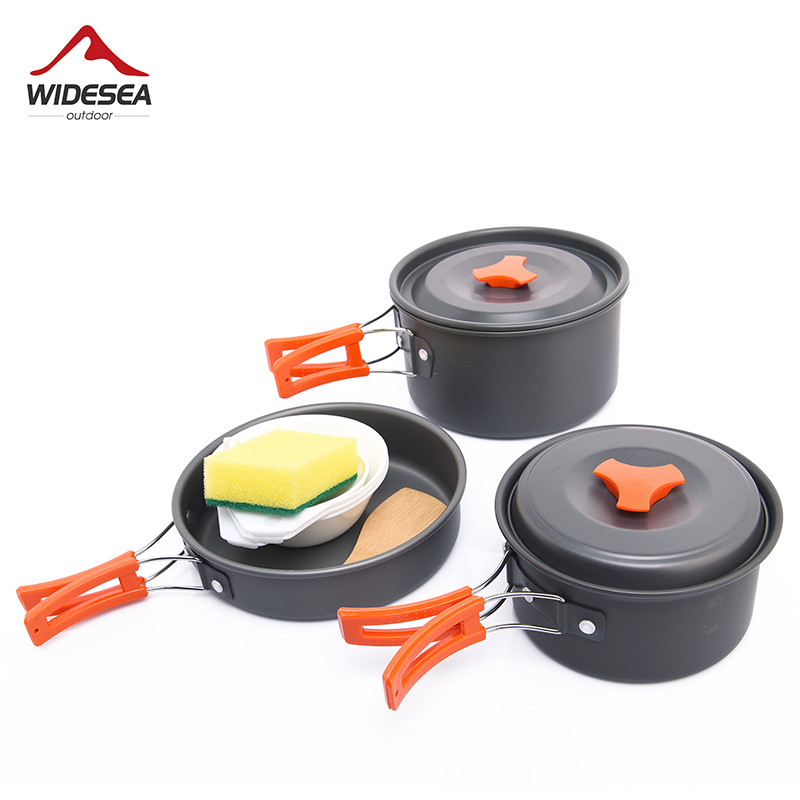 Camping Cooking And Eating Set - Widesea conjunto de panelas para acampamento