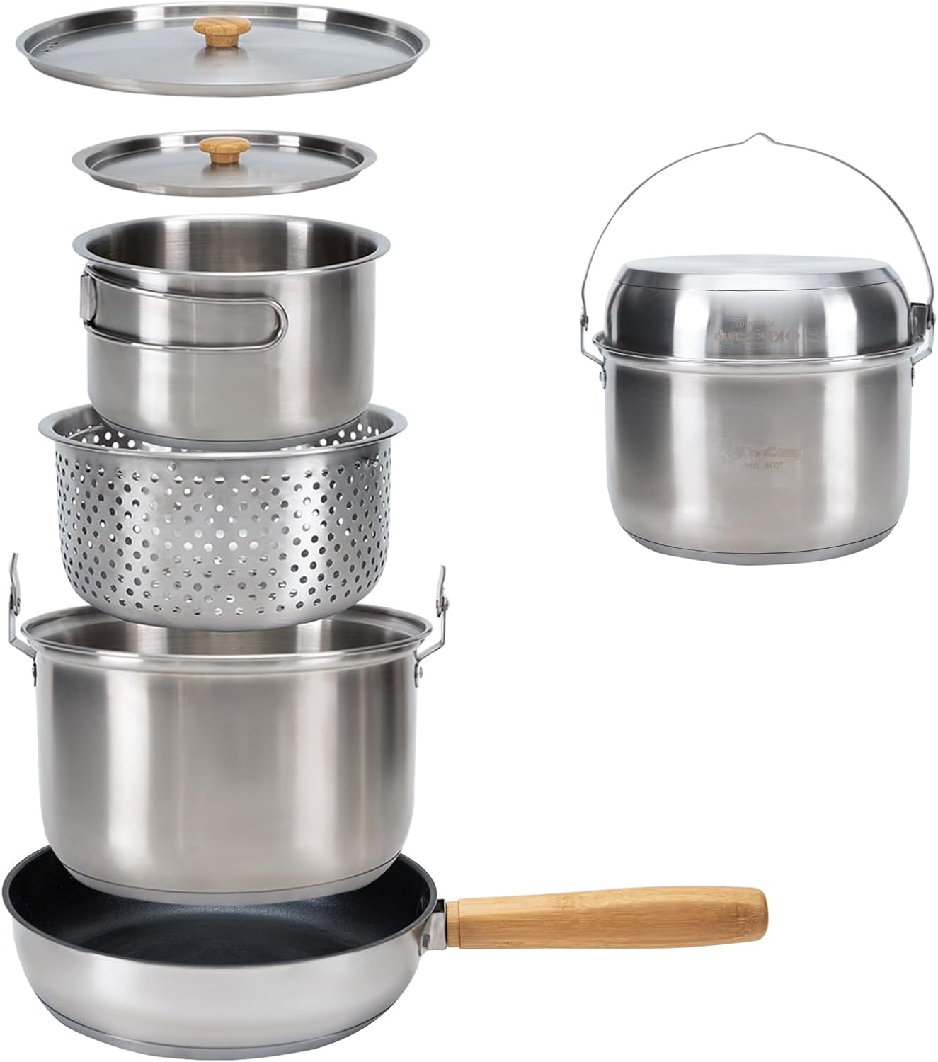 Camping Cooking Kettle - Conjunto de Utensílios de Cozinha para