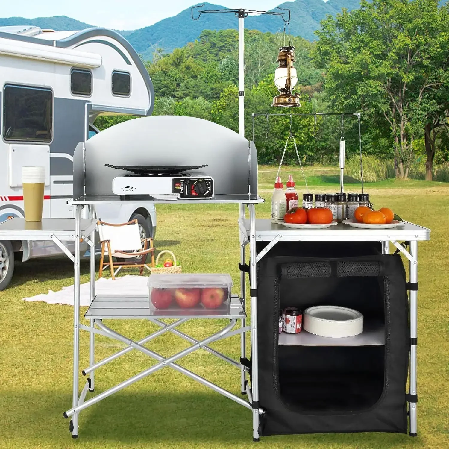 Camping Cooking Cupboard - Mesa de Cozinha para Camping, Mesa