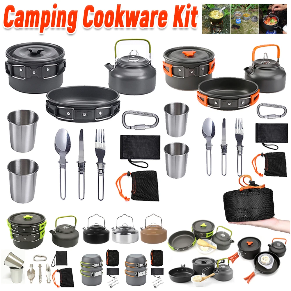 Camping Outdoor Cooking Set - Kit de Utensílios de Cozinha para