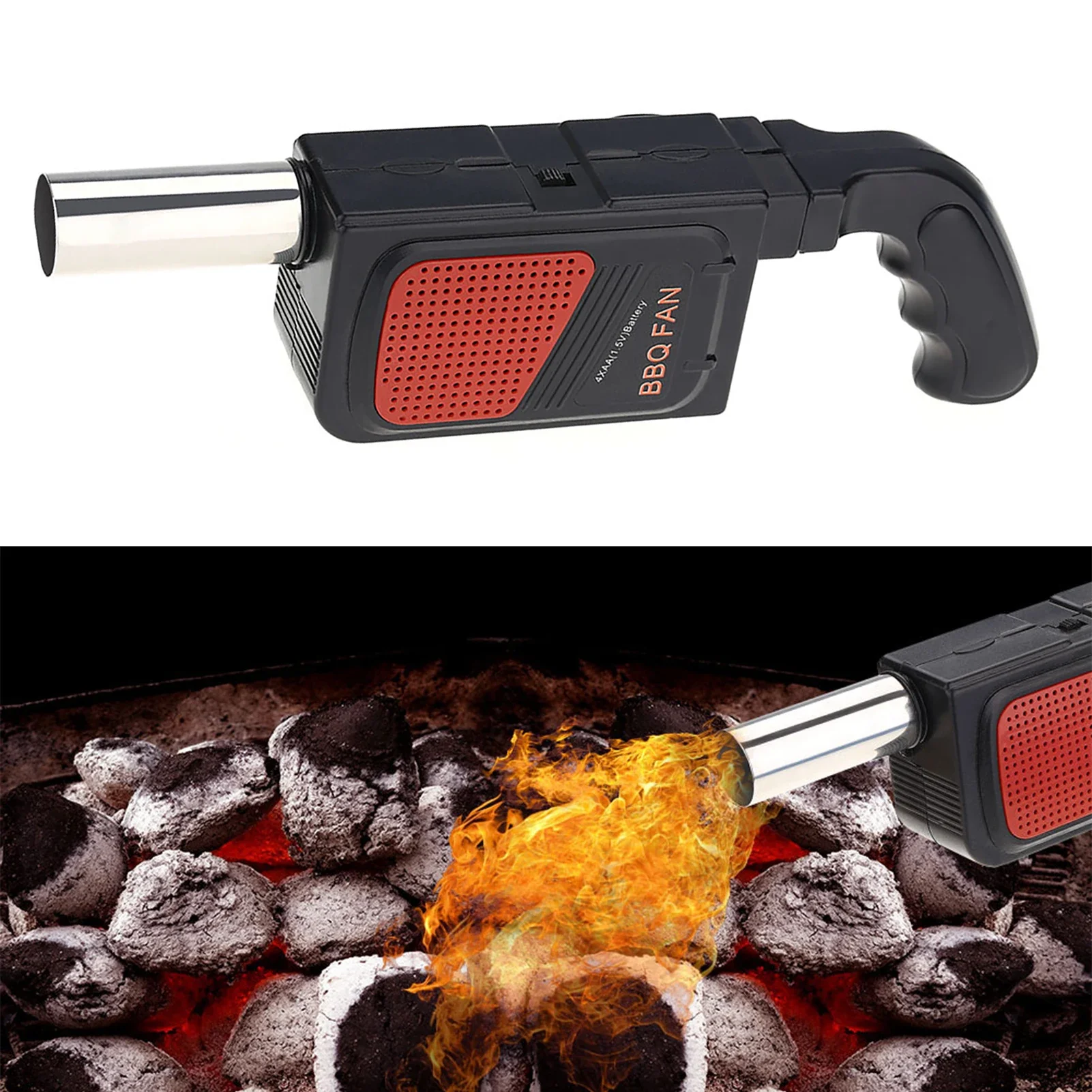 Camping Cooking Gadgets - Ventilador Elétrico Portátil para Churrasco, Soprador