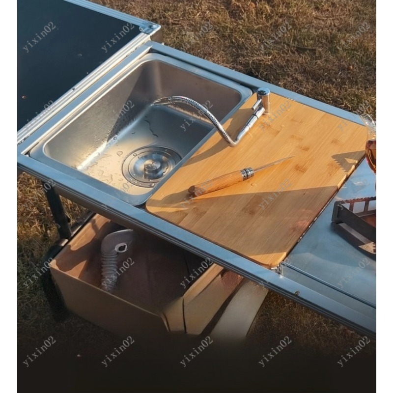 Camping Cooking Vegetables - Módulo de Pia de Cozinha Portátil