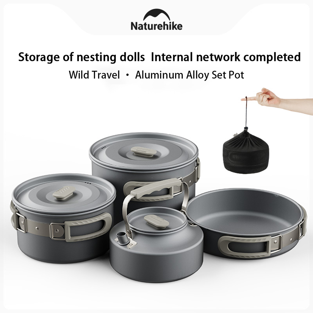 Camping Outdoor Cooking Set - Naturehike conjunto de panelas ao ar