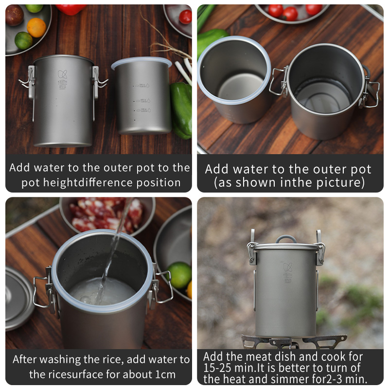Panela de Arroz KEITH em Titân - Camping Cooking Kettle avaliação e preço