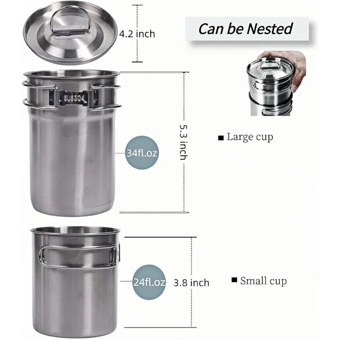 Canecas Dobráveis para Camping - Camping Outdoor Cooking Set avaliação e preço