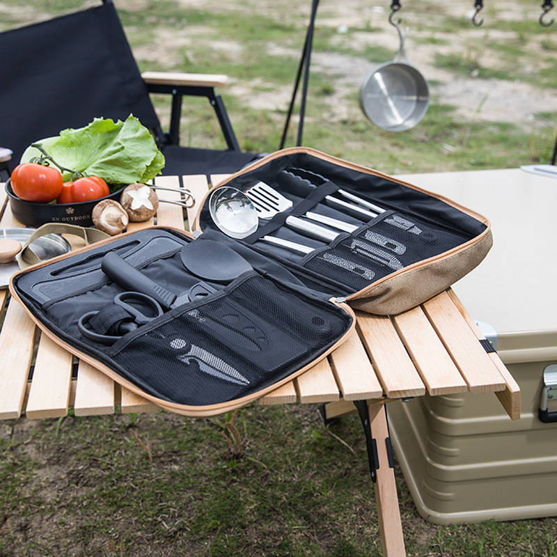 Conjunto de Utensílios de Cozi - Camping Outdoor Cooking Set avaliação e preço
