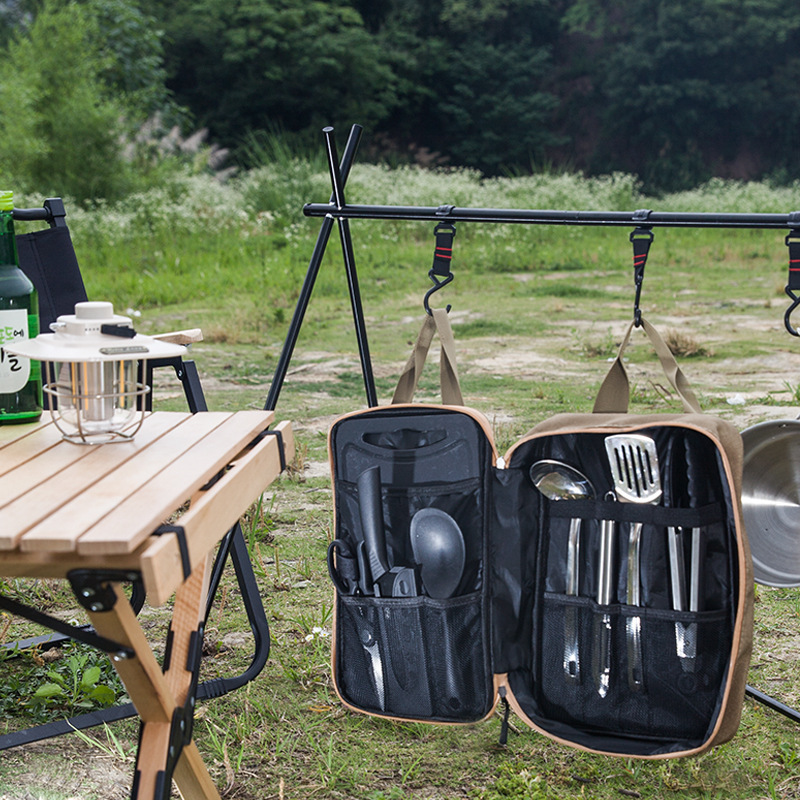 Conjunto de Utensílios de Cozi - Camping Outdoor Cooking Set avaliação e preço