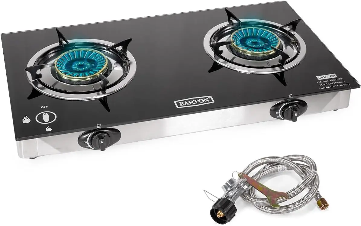 Fogão a Gás Propano de 2 Queim - Camping Cooking Top avaliação e preço