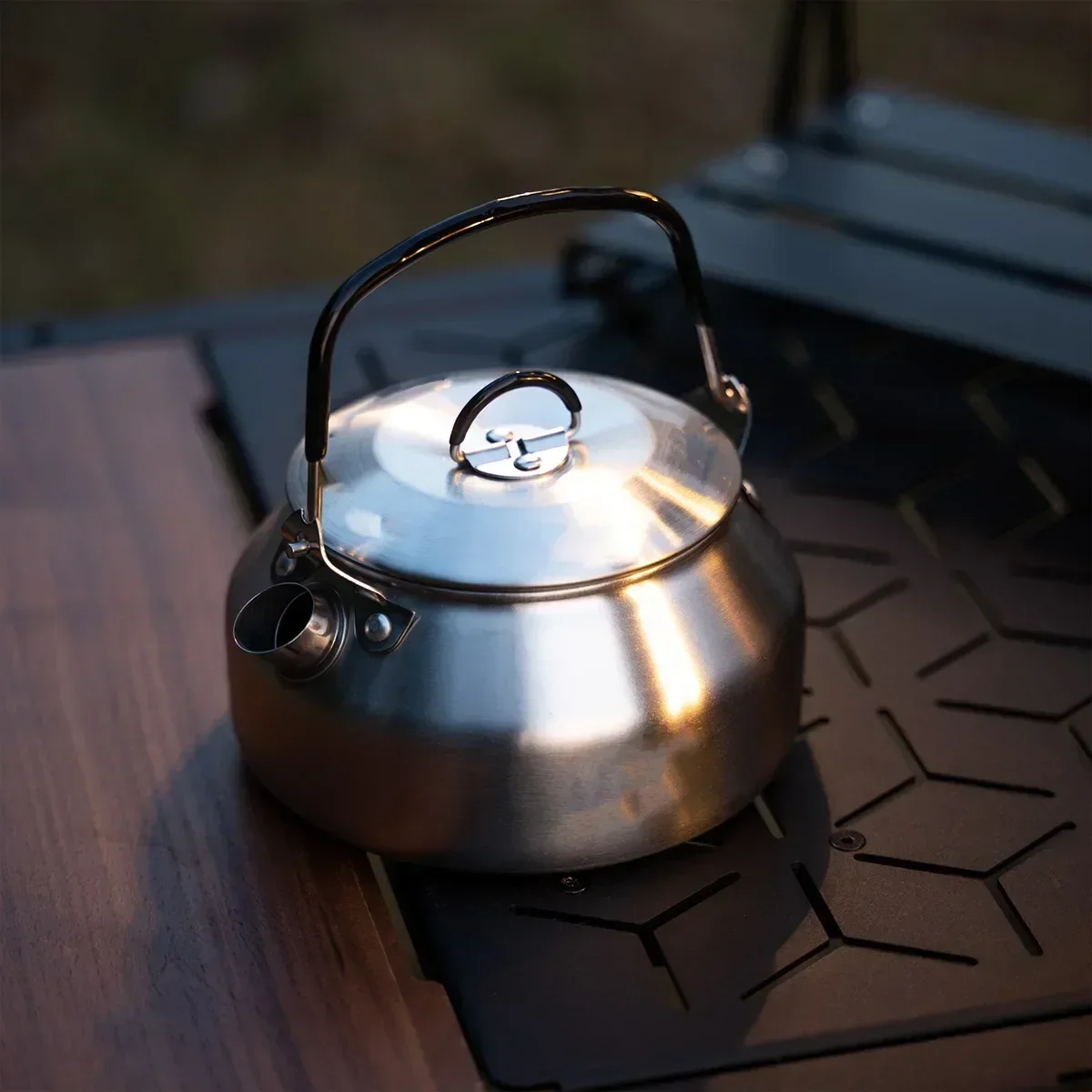Chaleira de aço inoxidável 0,8 - Camping Cooking Kettle avaliação e preço