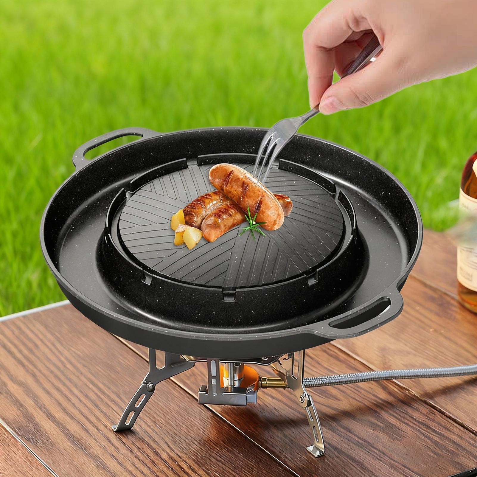 Grelha e panela quente 2 em 1  - Camping Cooking Top avaliação e preço