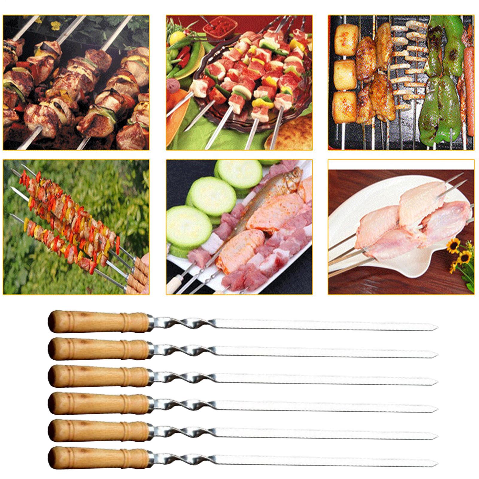 Espetos de grelhar de metal, e - Camping Cooking Vegetables avaliação e preço