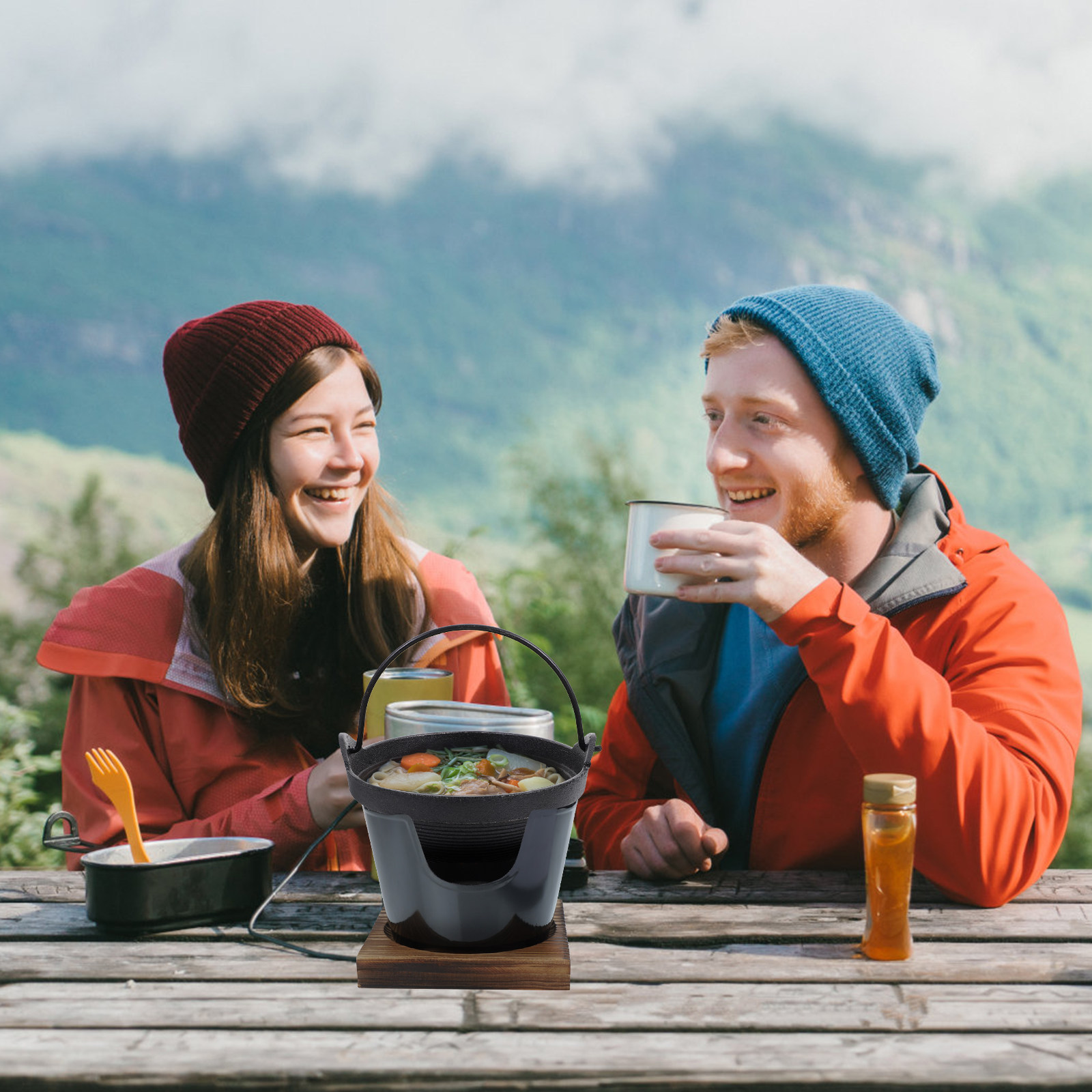 1 conjunto de panela de ferro  - Japanese Camping Cooking avaliação e preço