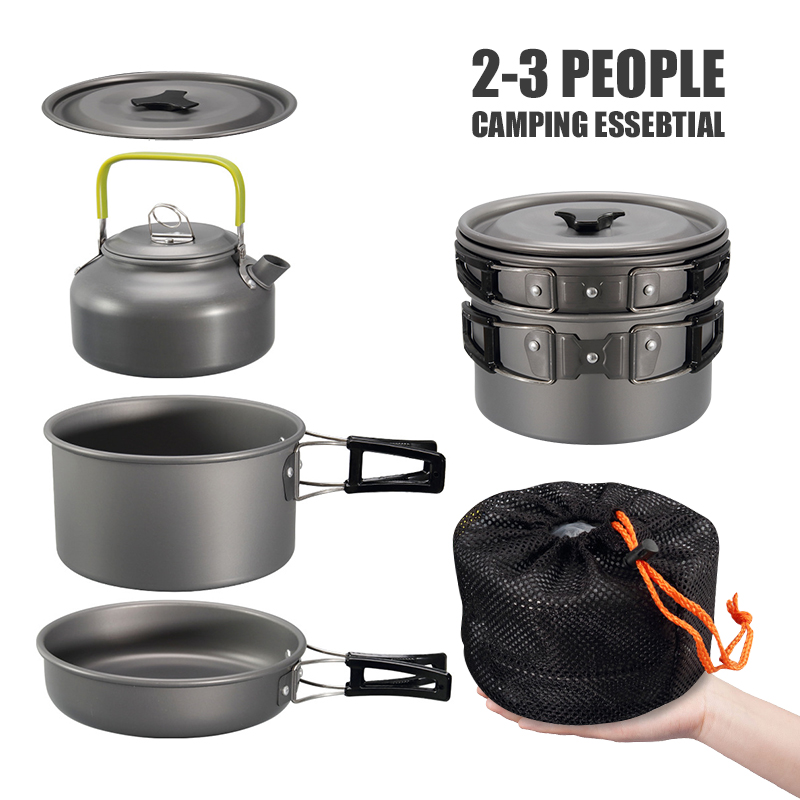 Westtune kit de panelas de aca - Camping Outdoor Cooking Set avaliação e preço