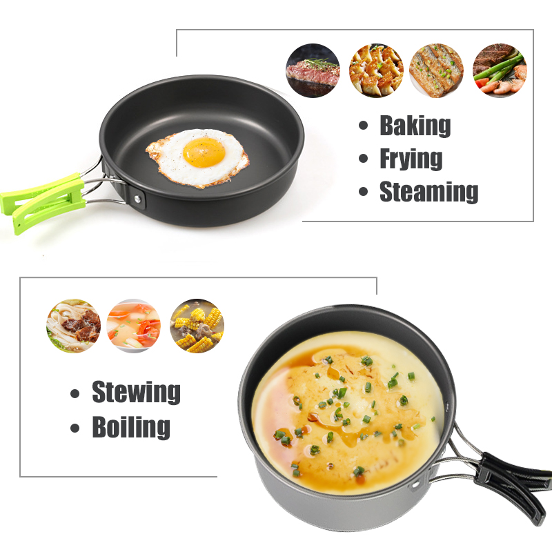 Westtune kit de panelas de aca - Camping Outdoor Cooking Set avaliação e preço