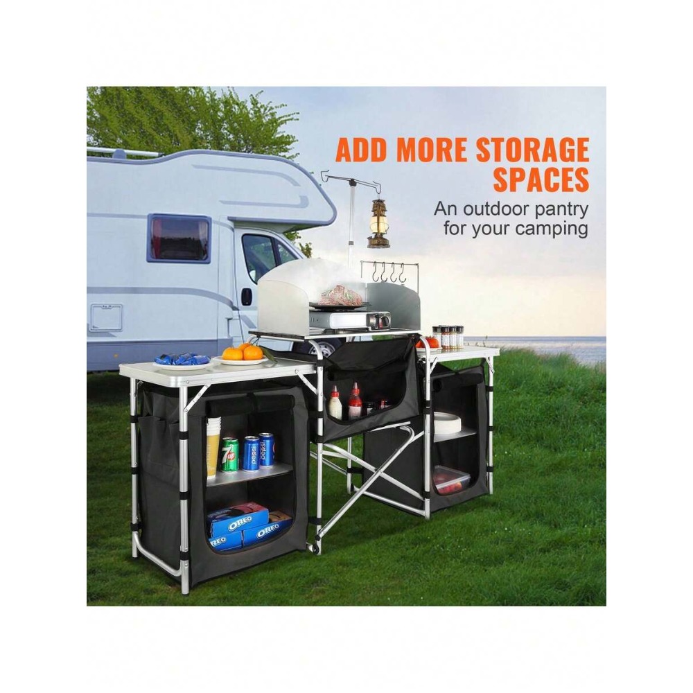 Mesa de Cozinha Dobrável para  - Camping Cooking Cupboard avaliação e preço