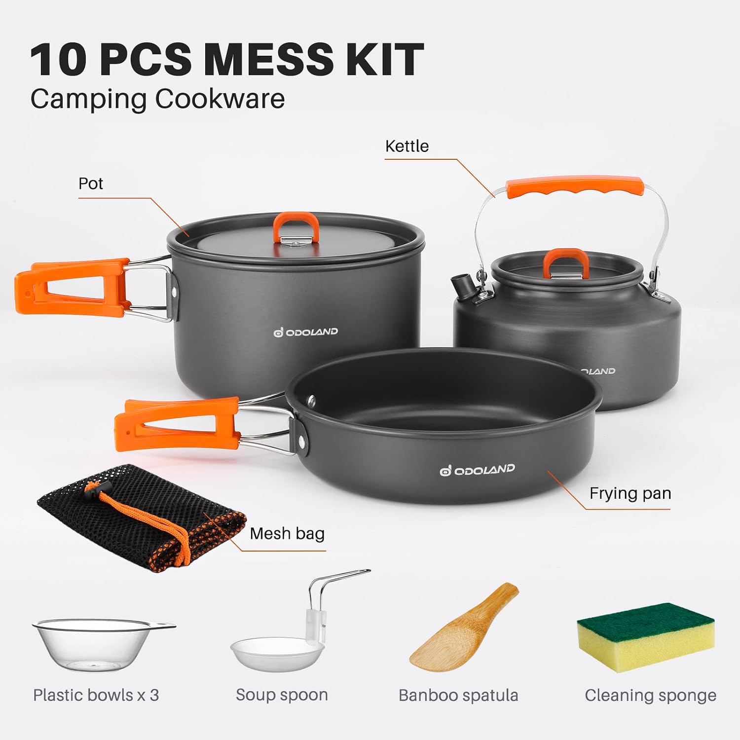 Odoland Conjunto de Utensílios - Camping Cooking Set Large avaliação e preço