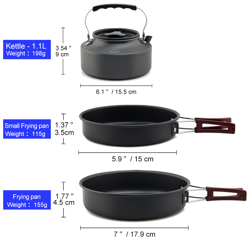 Widesea conjunto de panelas de - Camping Cooking Set Large avaliação e preço