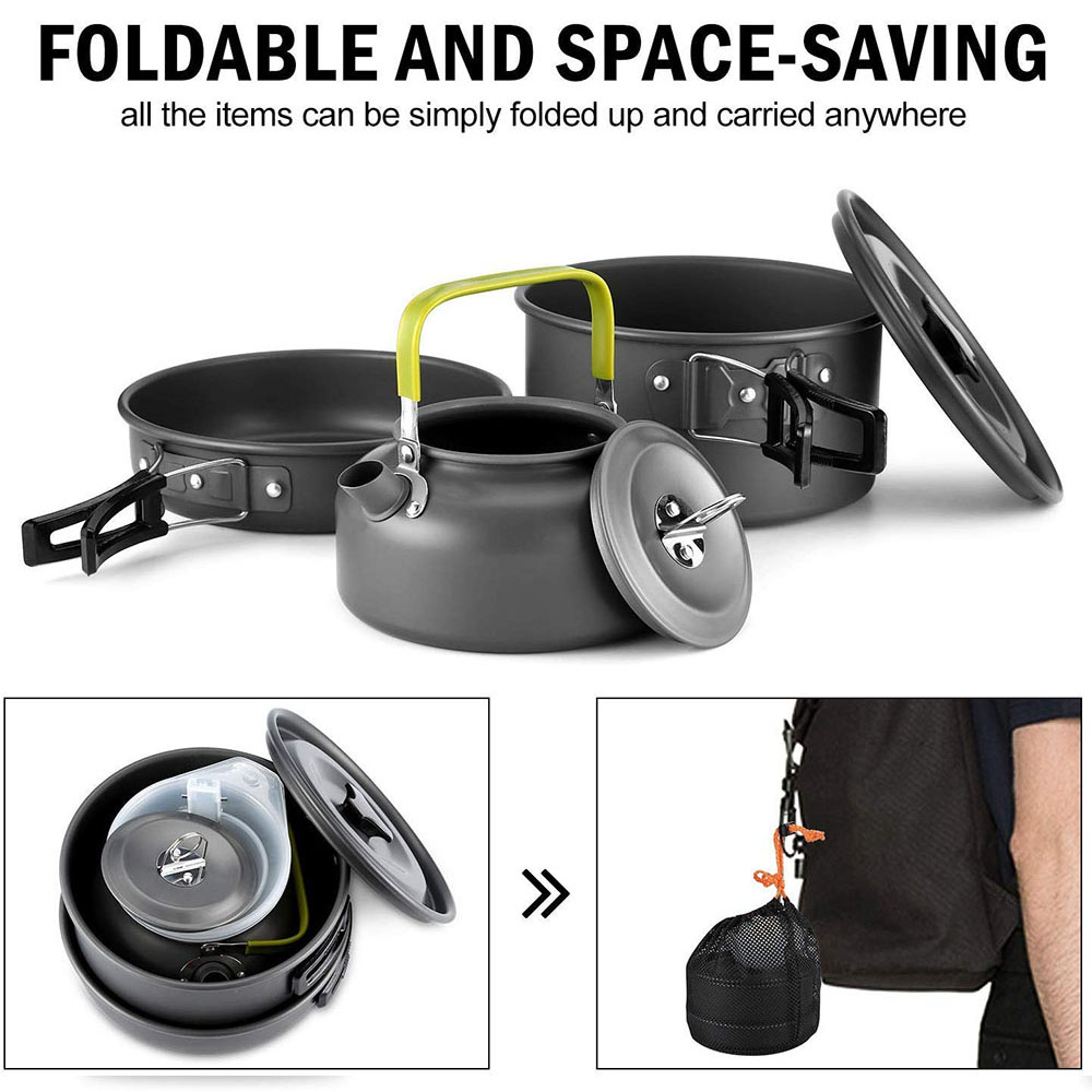 Conjunto de Utensílios de Cozi - Camping Outdoor Cooking Set avaliação e preço