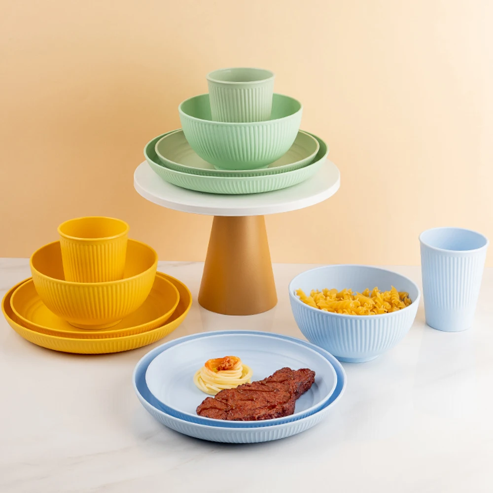 Portátil Trigo Palha Talheres  - Camping Cooking And Eating Set avaliação e preço
